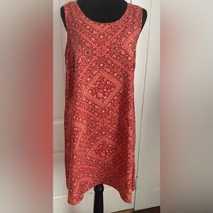 Aventura Eco Boho Patchwork Dress M | Sustainable Sleeveless Shift Dress